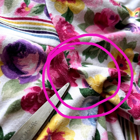 VTG Floral Midi Dress Pastel Striped Prairie Peasant Bloomcore Cottagecore 14 - Picture 9 of 9